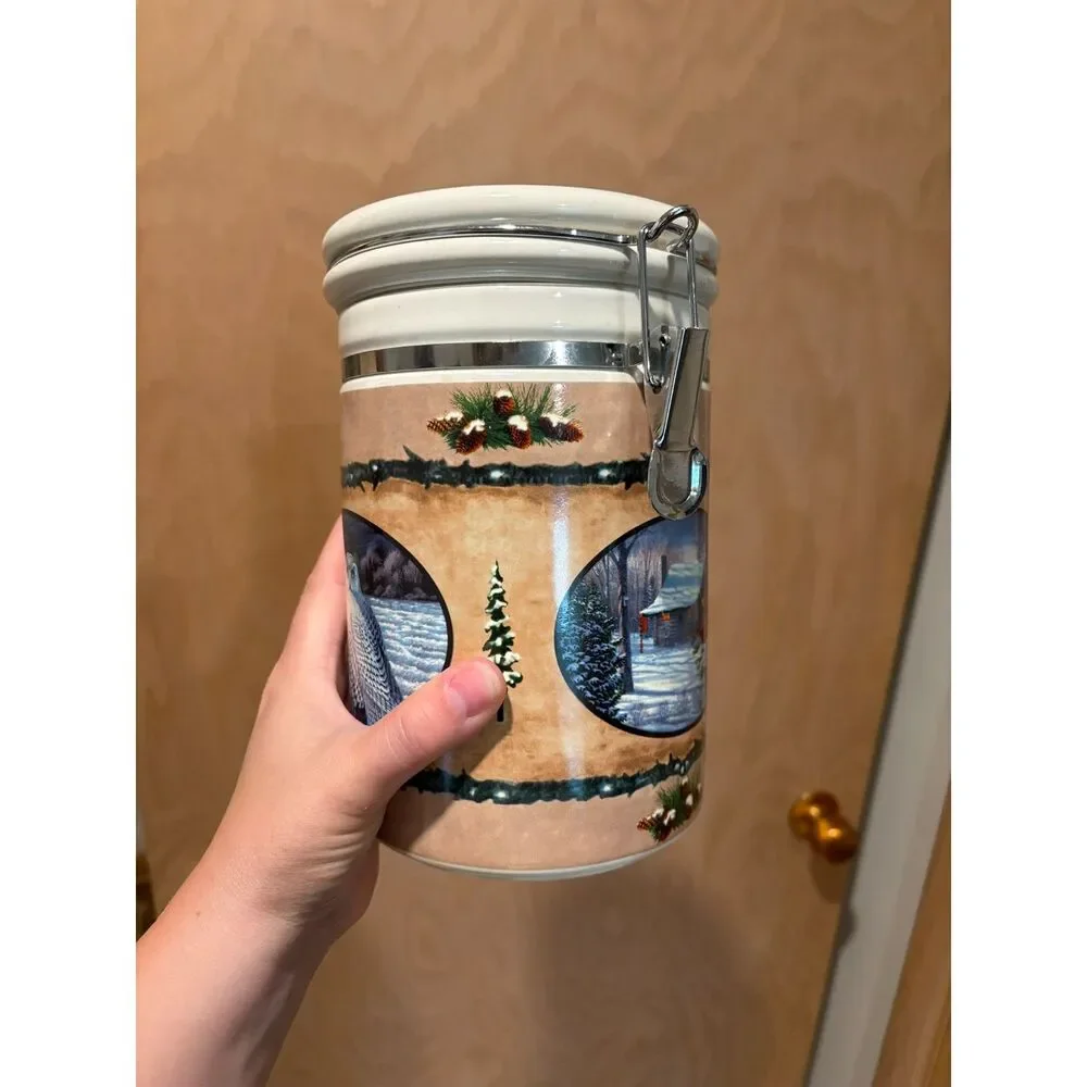Wild Wings clamp closure ceramic canister